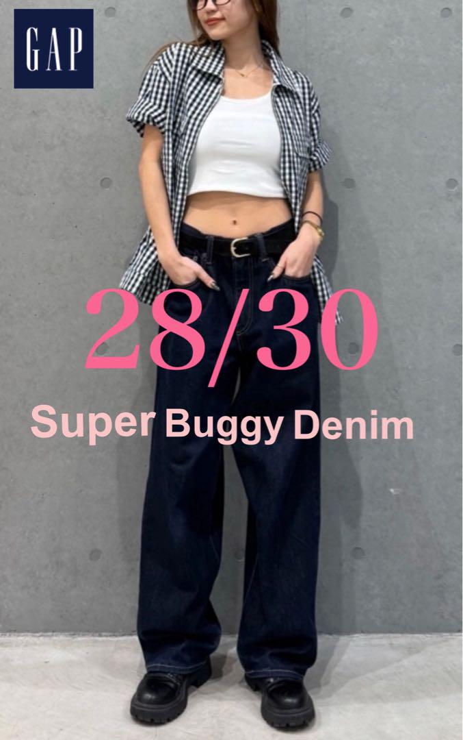 GAP 28/30 スーパーバギーデニム　ダークリンス　大人気完売品 GAP 28/30 スーパーバギーデニム ダークリンス 大人気完売品