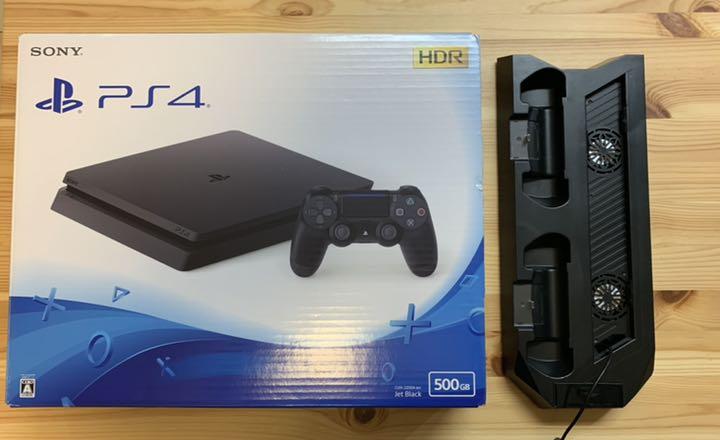 PlayStation4 500GB 縦置きスタンド、モンハンワールド付き