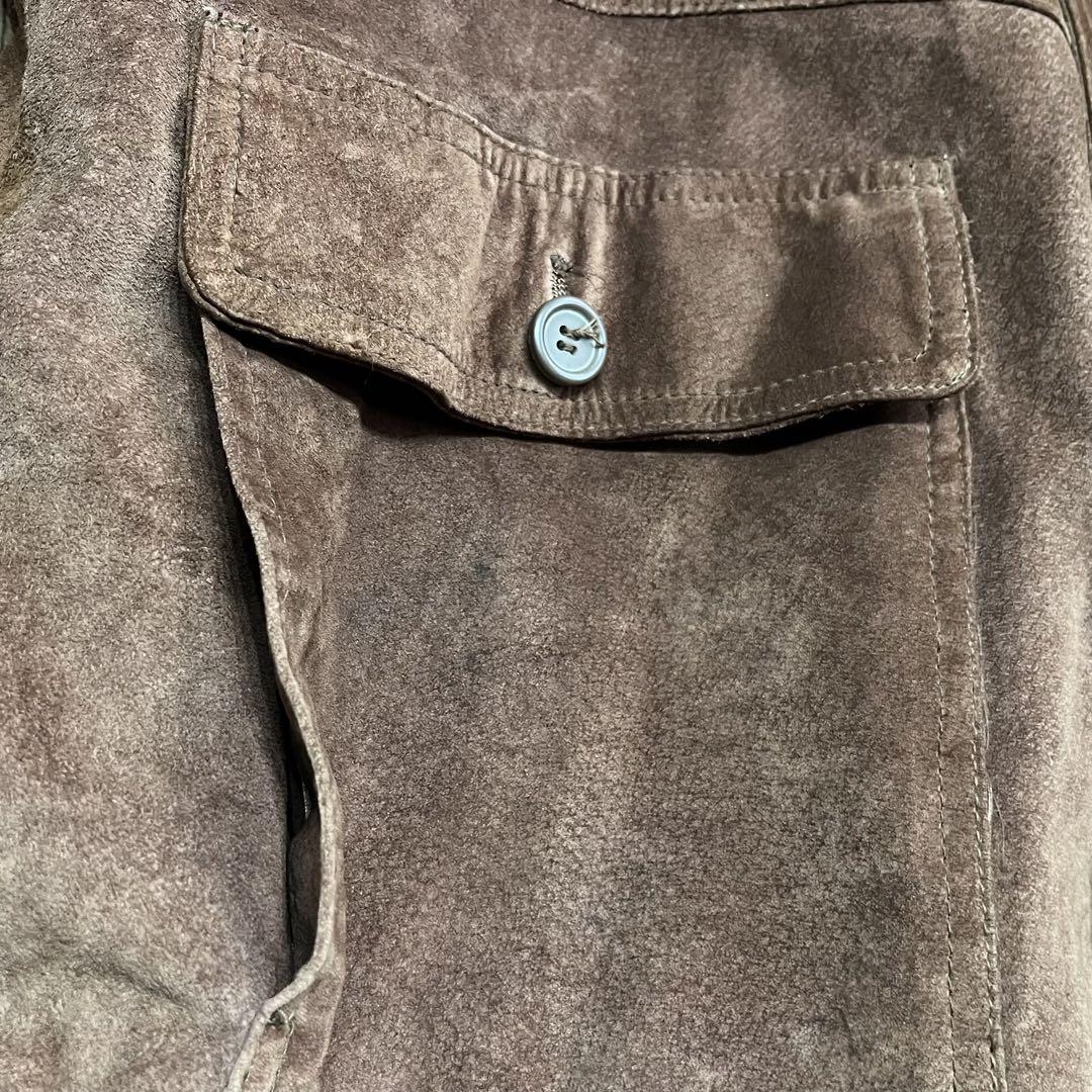 80s old UNIQLO スエード レザー ジャケット コート ユニクロ