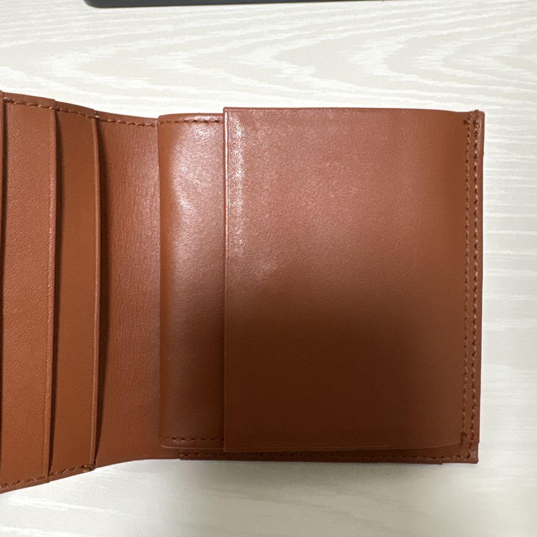 未使用　MCM エムシーエム　レザー二つ折り財布　コニャック