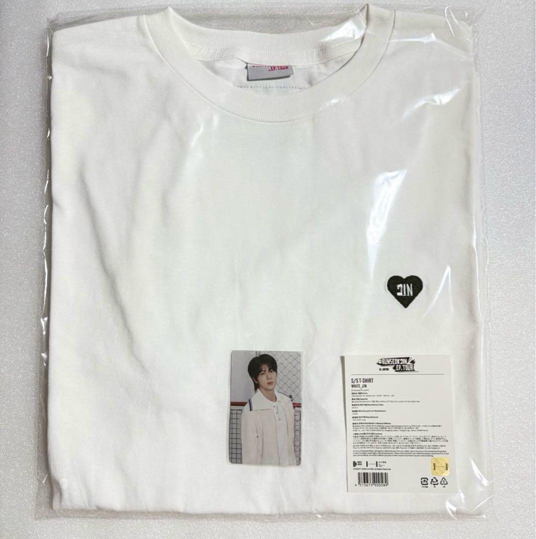 BTS ジン JIN RUNSEOKJIN tシャツ 白 L ジンサイズ - メルカリ