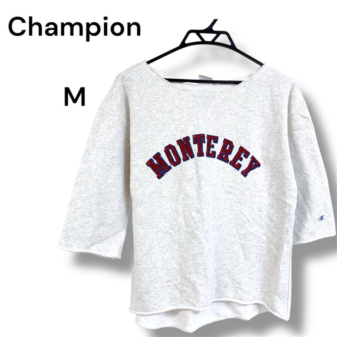 Champion チャンピオン プリント Tシャツ M トレーナー 白 綿 古着