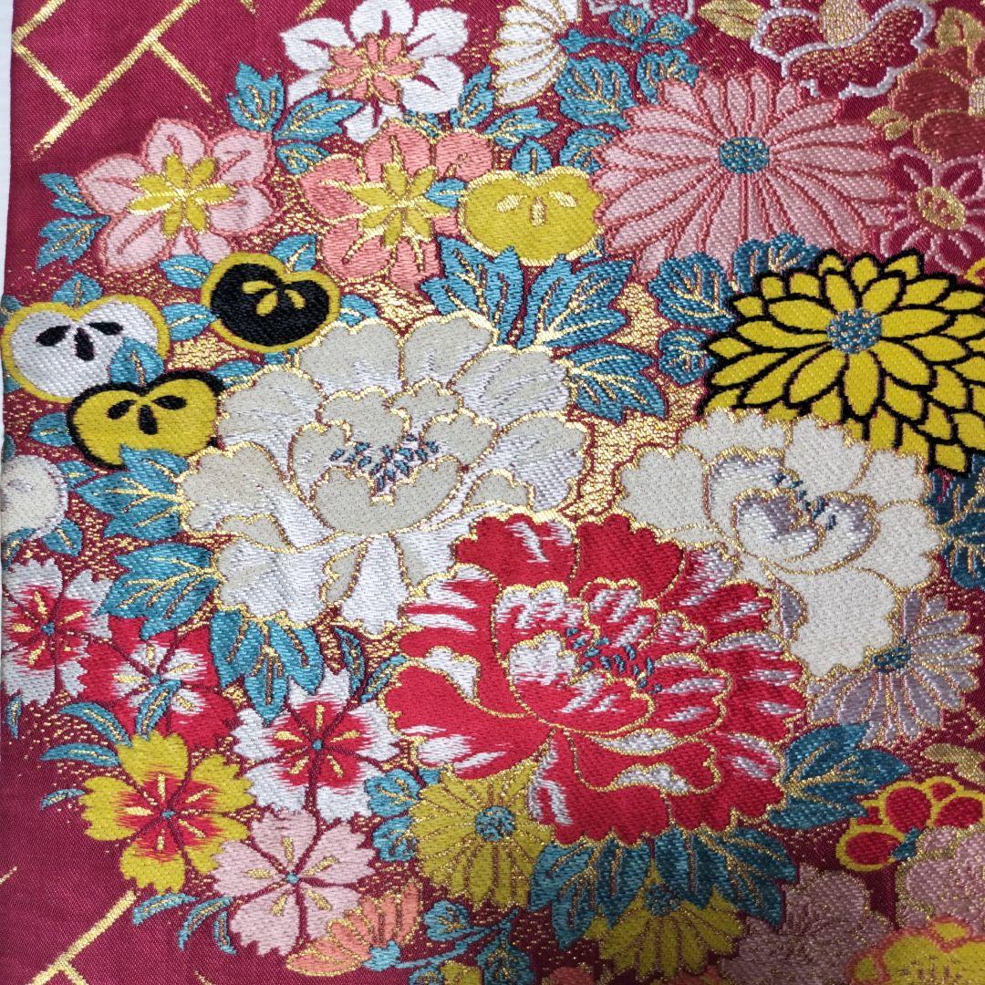 （渚様ご購入）　　7814【アンティーク帯】花丸　〜　辻の花々　〜