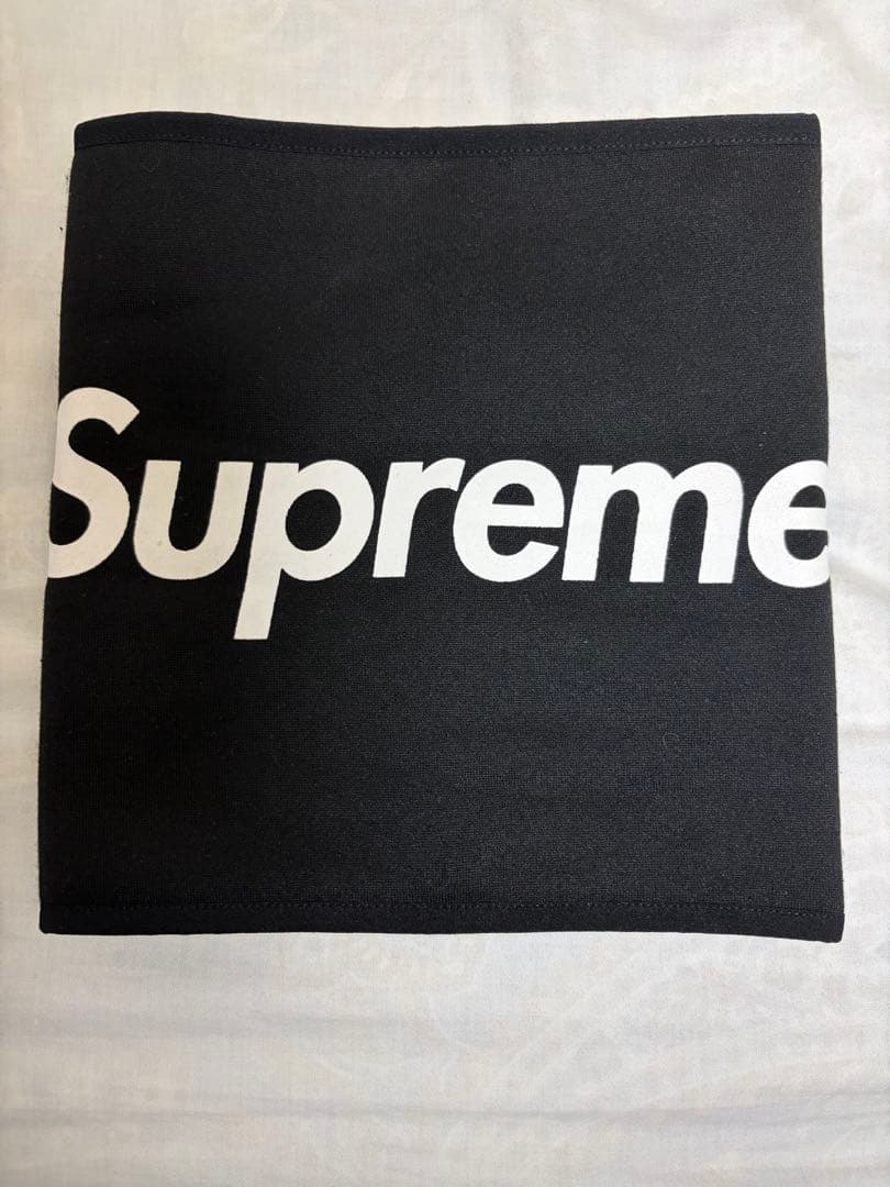 Supreme 黒 フリース ネックウォーマーSUPREME