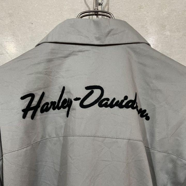 【までの】 HARLEY-DAVIDSON ハーレー ロゴ刺繍 エルボーパッチ ブルゾン HdxR5-m28128830417 サイズ