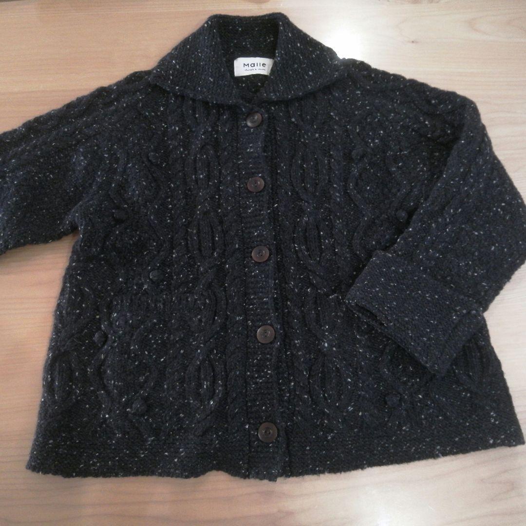 Malle ×Kilcarra ニットカーディガンざっくりシャンブルドゥシャーム