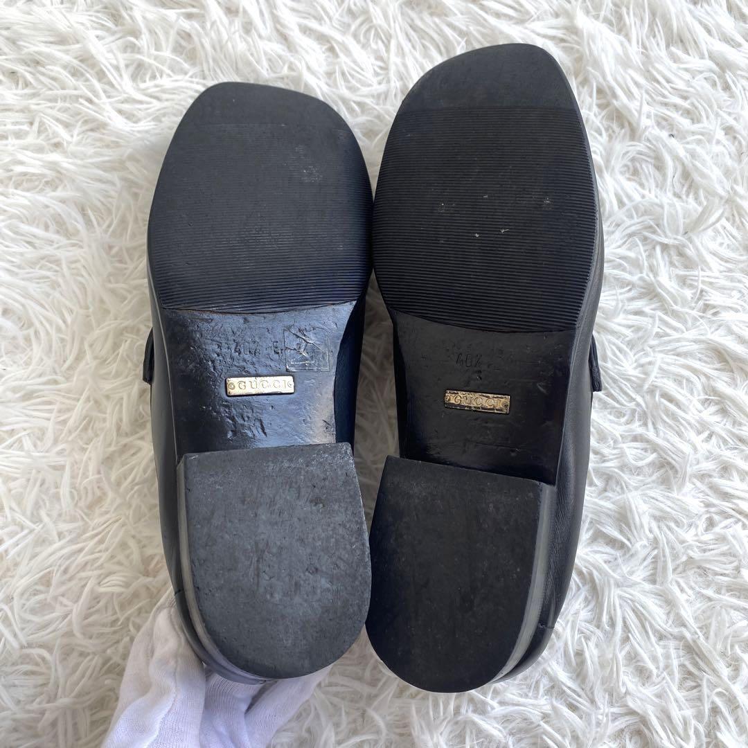 GUCCI グッチ ビットローファー 保存袋付き ブラック ゴールド