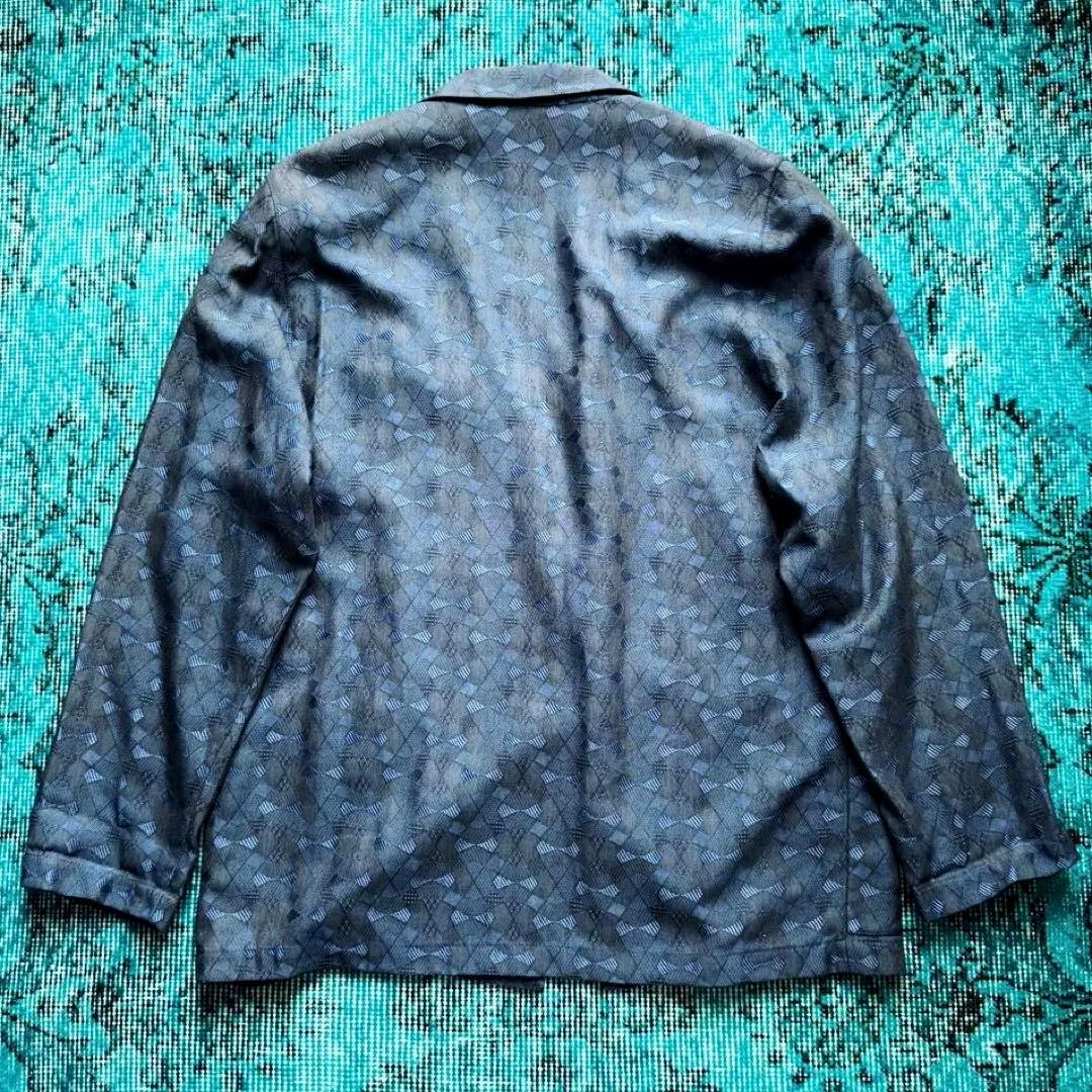 70s 80s EURO geometry design jacket NAVY