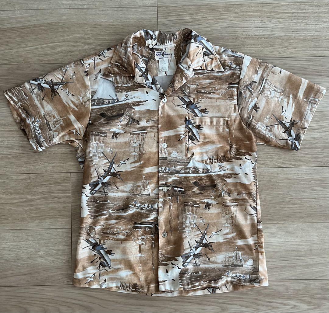 70s HUKILAU ビンテージ ハワイアン シャツ 古着 M