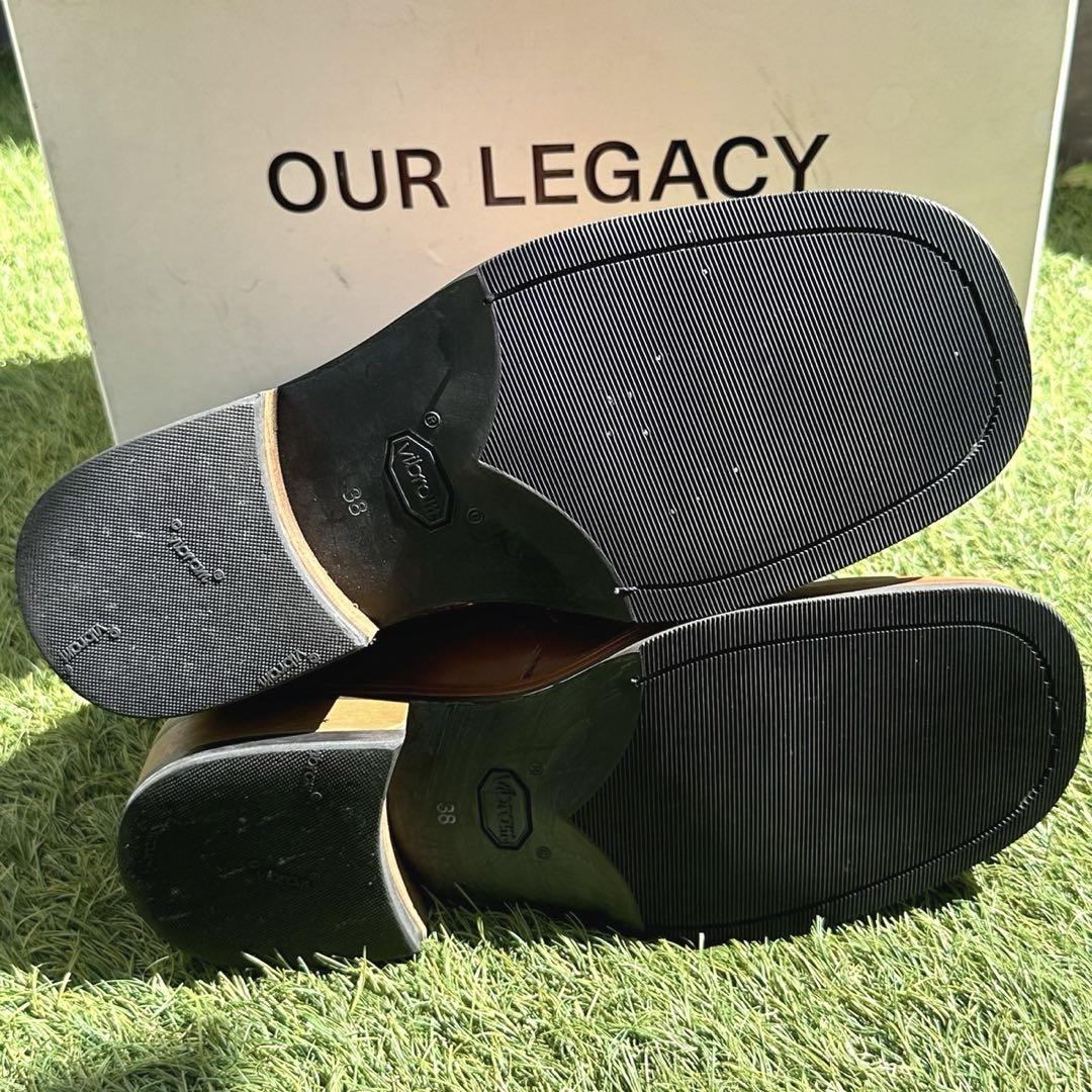 【訳あり】 OUR LEGACY カミオン レザー ブーツ 茶 38 ブラウン 画像5
