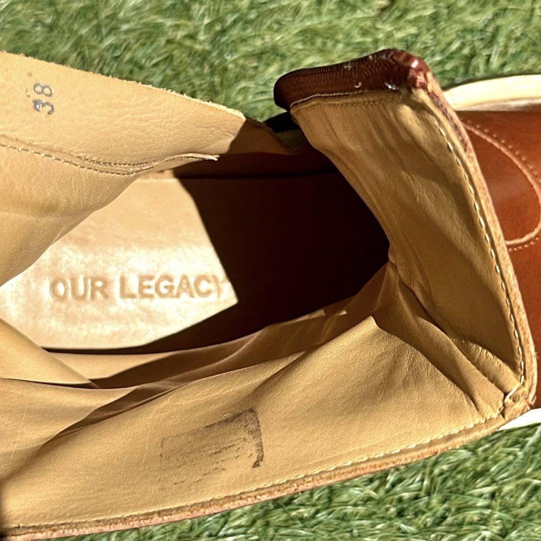 【訳あり】 OUR LEGACY カミオン レザー ブーツ 茶 38 ブラウン 画像6