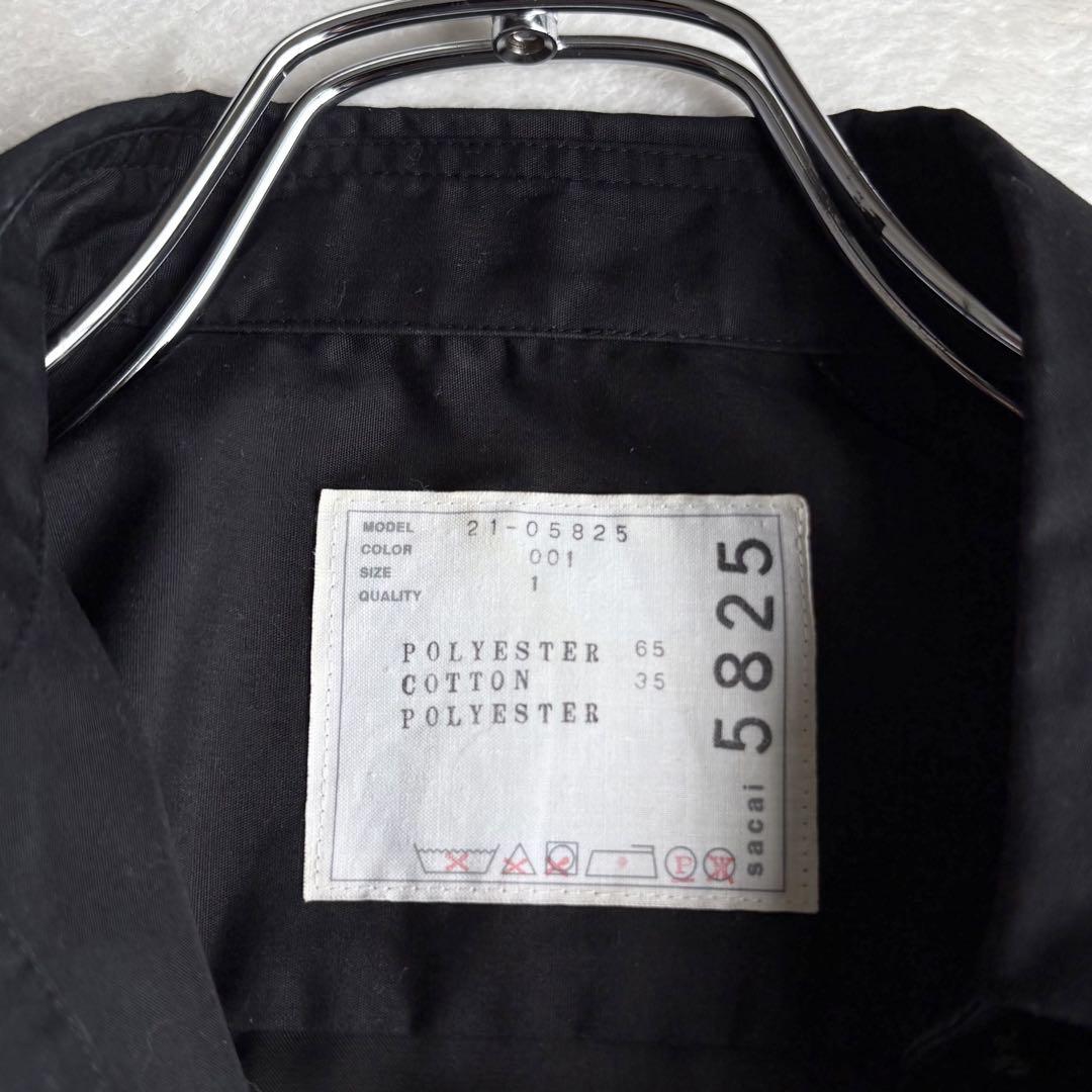 sacai シャツワンピース Cotton Popln×Satin Dress