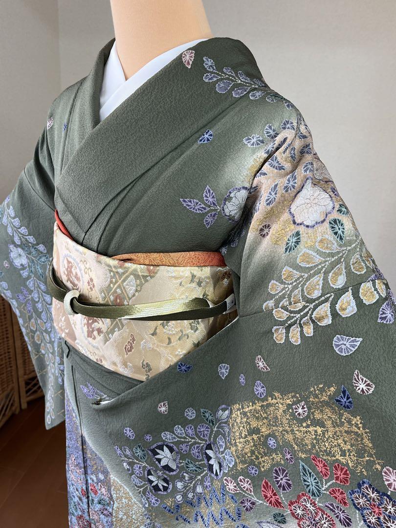 正絹 超高級 辻ヶ花 裄丈70cm