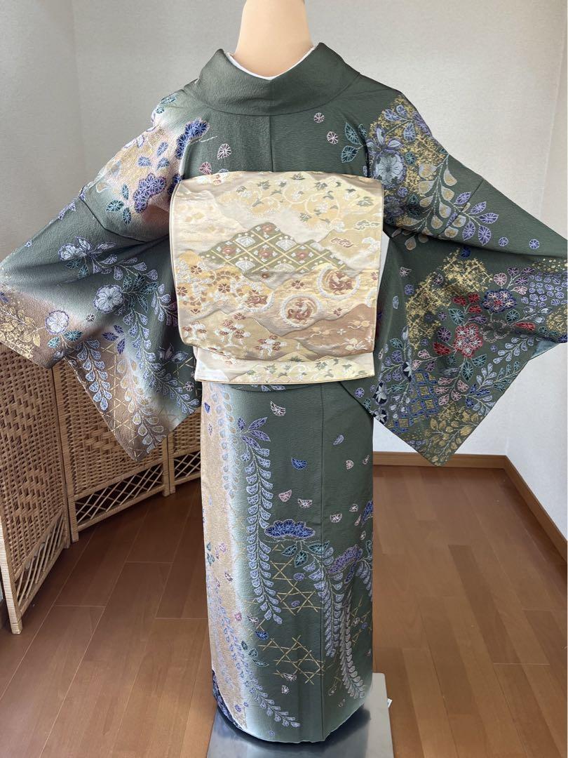 正絹 超高級 辻ヶ花 裄丈70cm