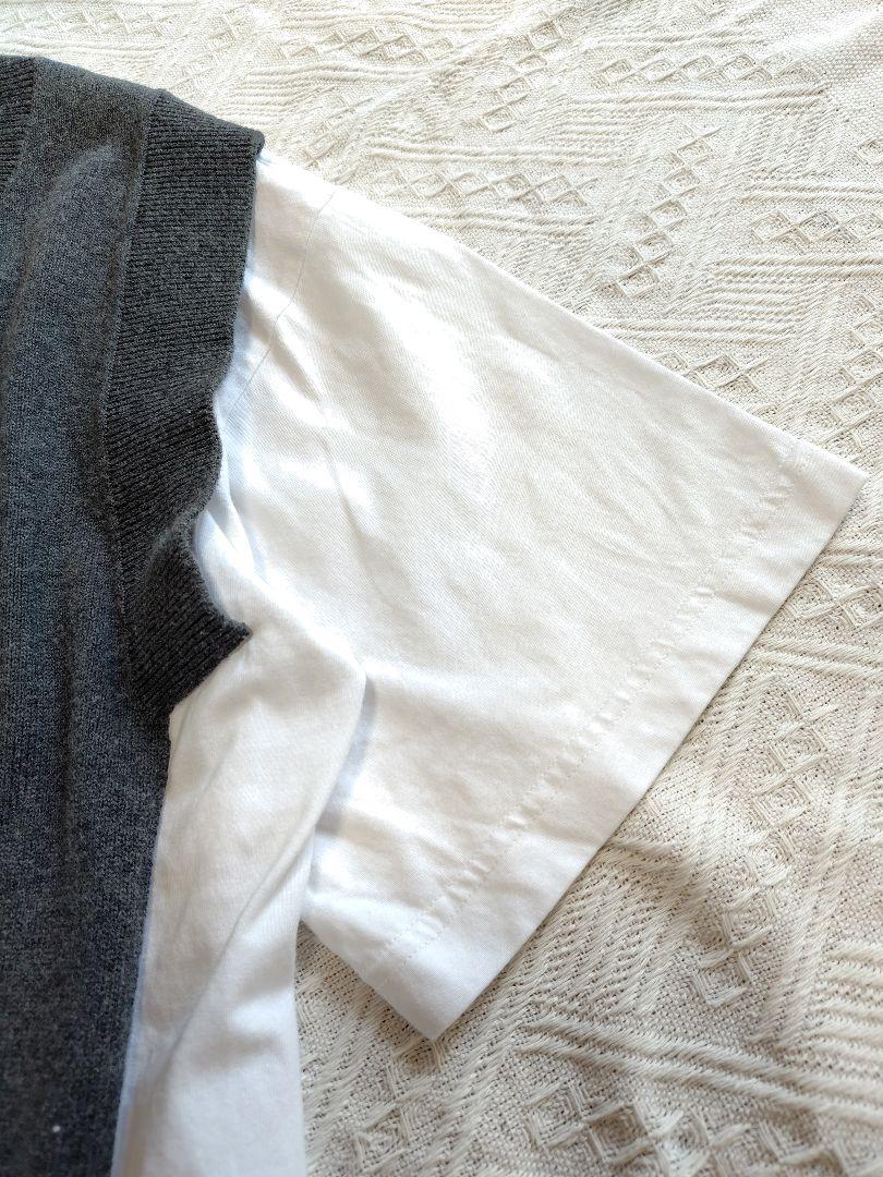 ENFOLD CUT Layered T-SHIRT　レイヤード　ニット