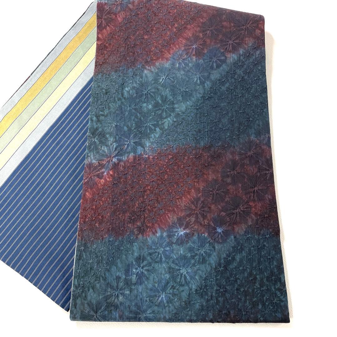 帯2693 ●菅原工房 菅原結 漢方染 高級正絹 両面全通リバーシブル 袋帯