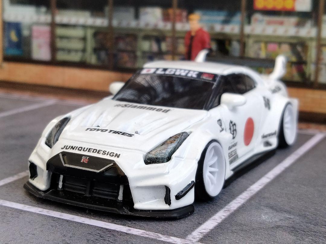 ホットウィールカスタム LBWK R35☆自作アルミリム 8深リム