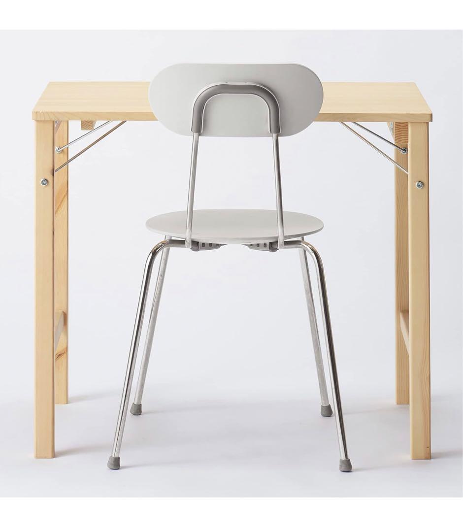 無印良品　折りたたみ木製　ハイテーブル　パイン材