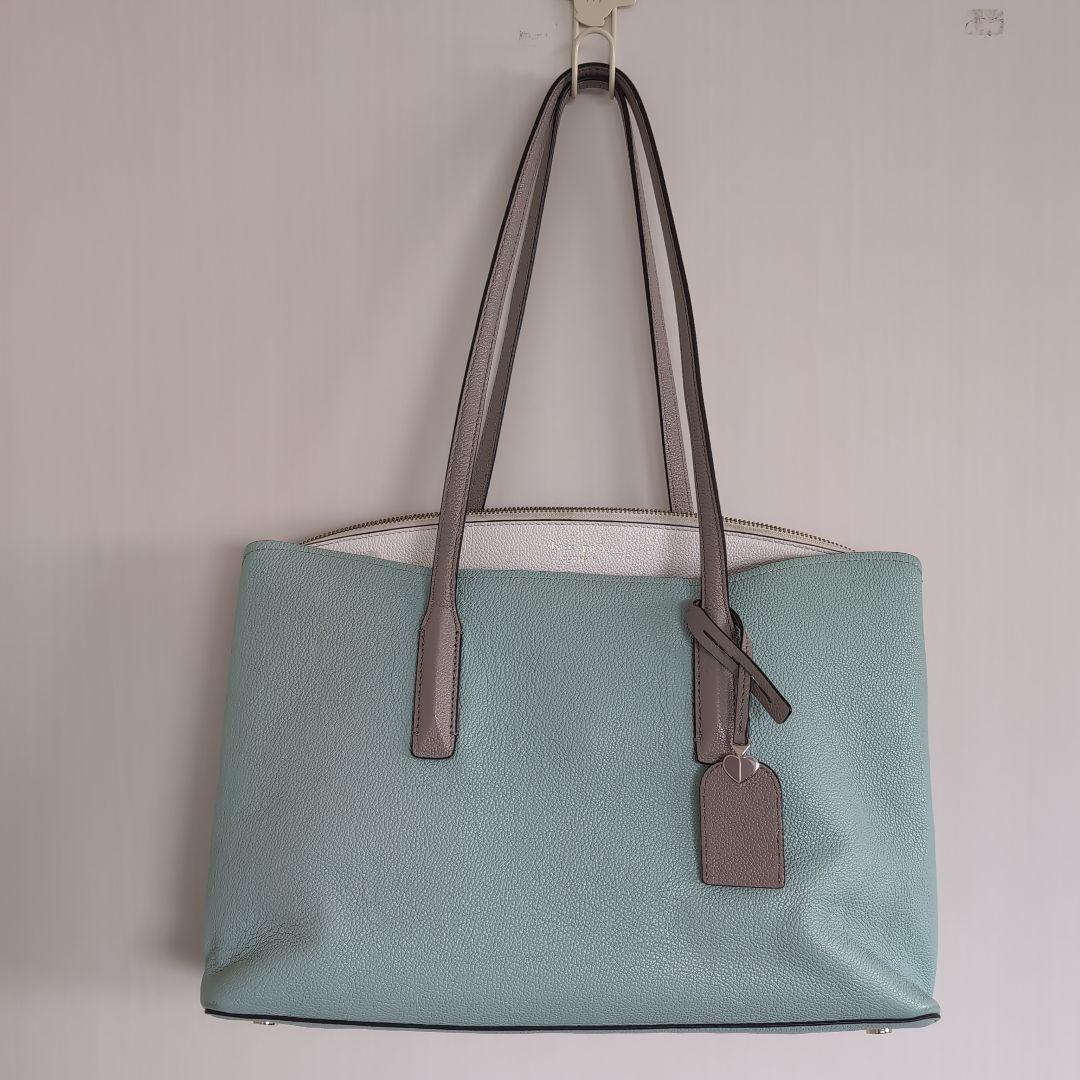 kate spade ミントグリーン トートバッグA４可