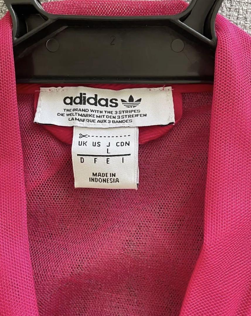 adidas originals トラックジャケット メッシュ L ピンク - メルカリ