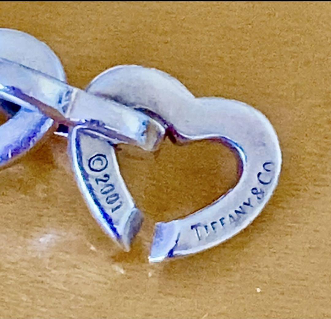 美品TIFFANY&CO. ハートリンクブレスレット k18YG・SV925