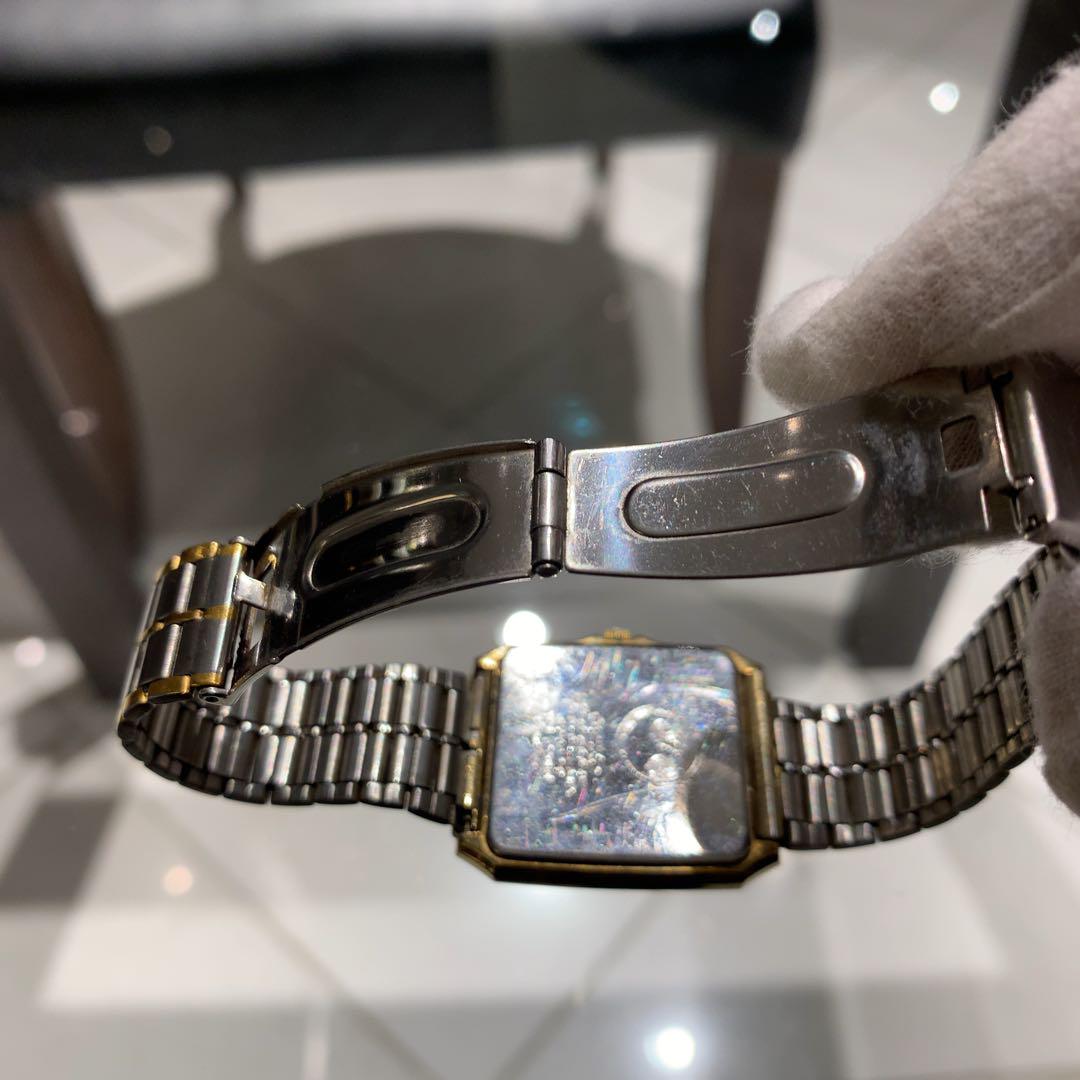 seiko 9021-5220 ゴールド 長方形ケース 腕時計　新品電池