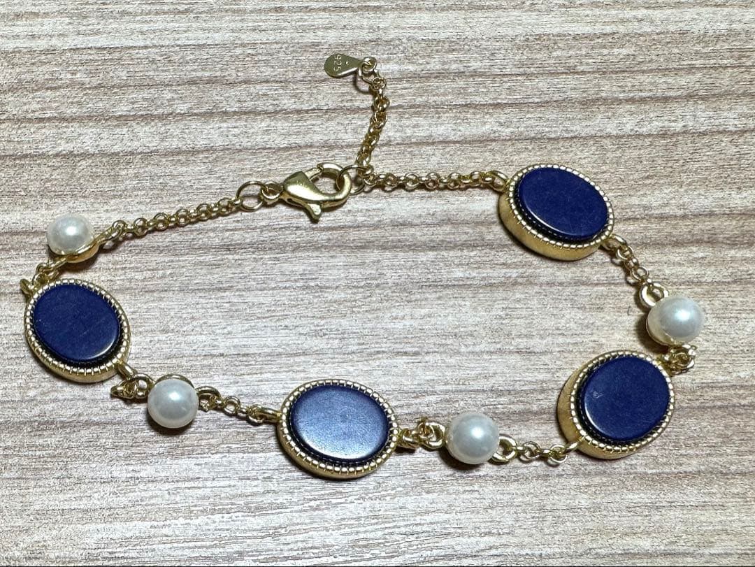 シルバー925 ラピスラズリブレスレット新品、♥