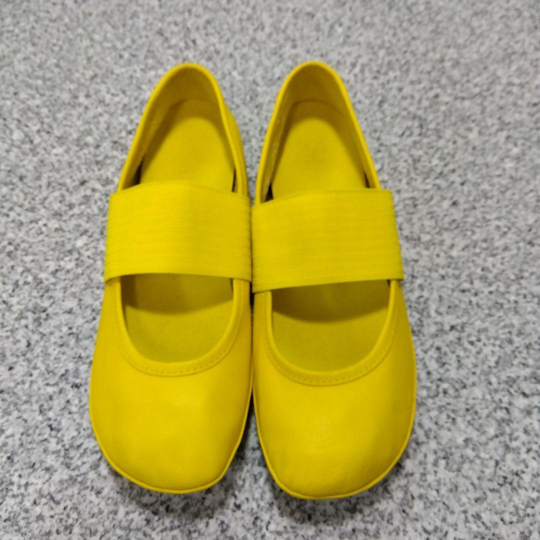 カンペール Right Nina フラットシューズ 38 イエロー