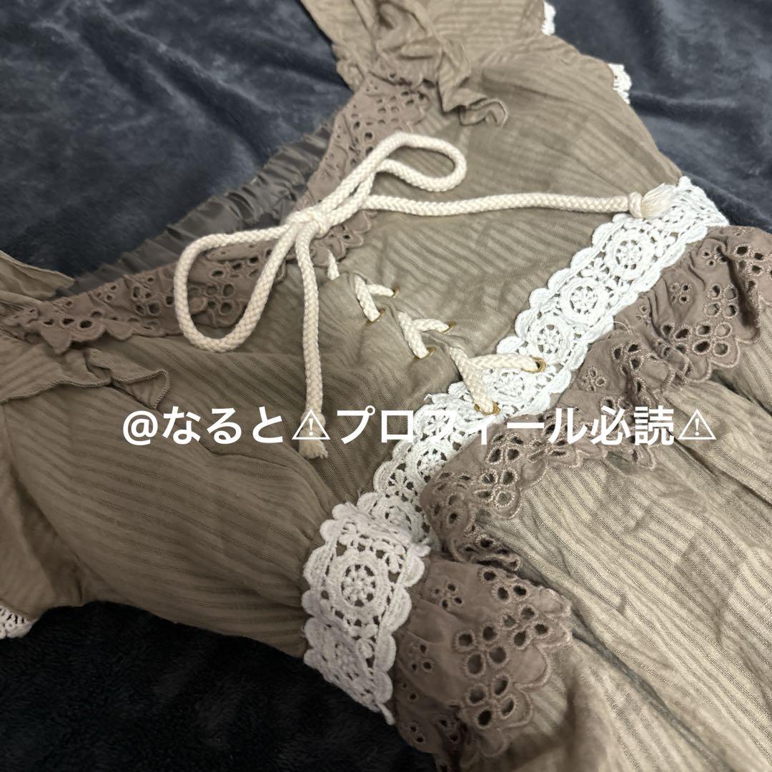 fairygrunge 森ガール リズリサ系 チュニック レース 編み上げ