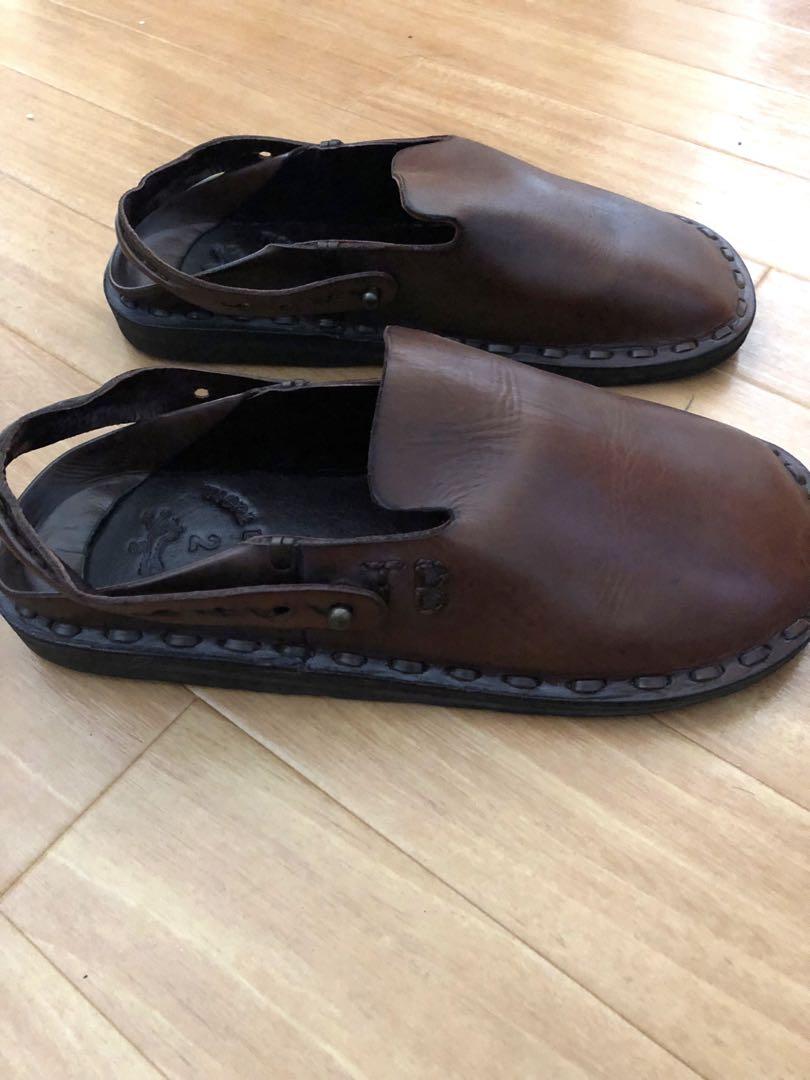 未使用‼️●ティグルブロカンテ●ブラウンレザー スリッポン サンダル 2WAY