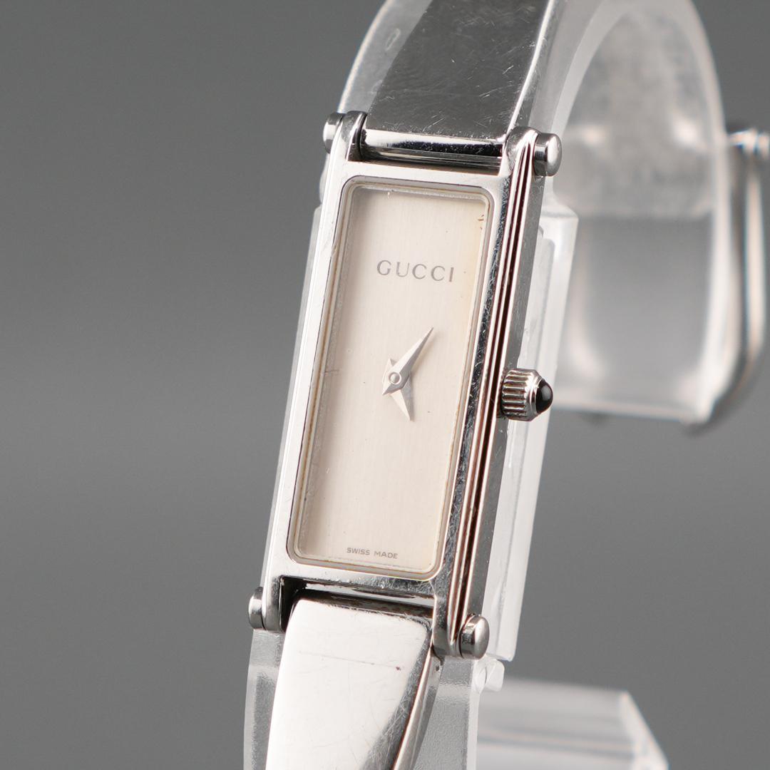 美品✨ GUCCI 1500L 文字盤ホワイト 腕時計 電池新品 クォーツ