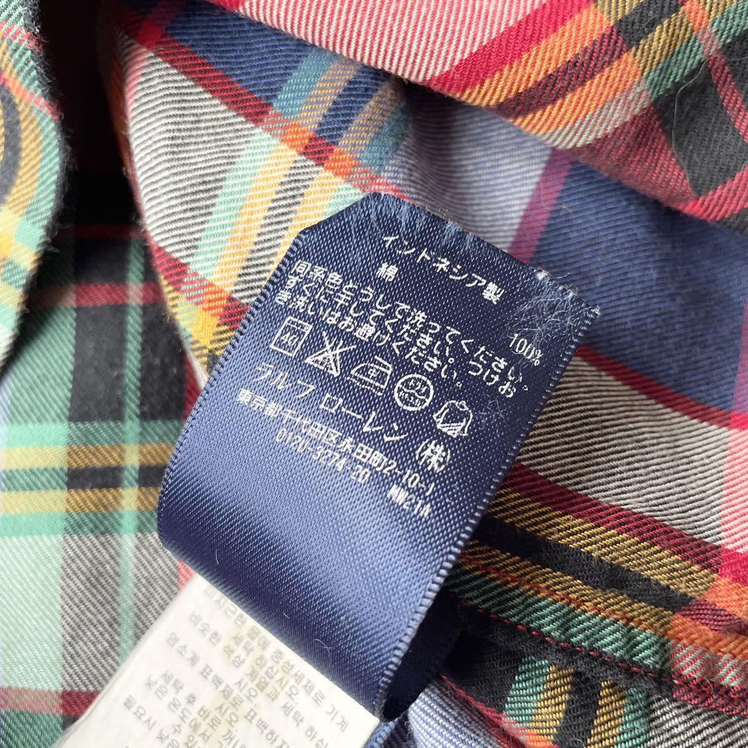 現行 ラルフローレン BD L/S light flannel shirt L