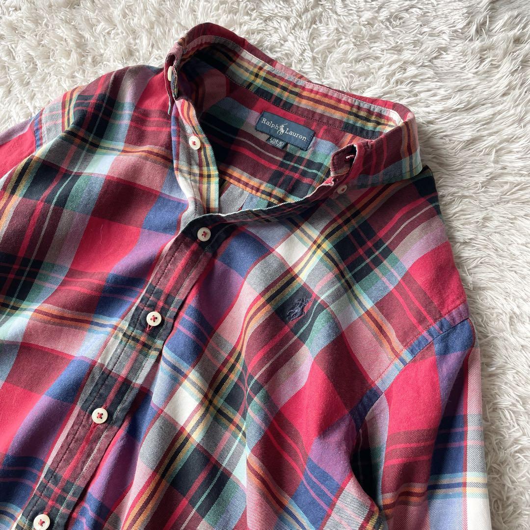現行 ラルフローレン BD L/S light flannel shirt L