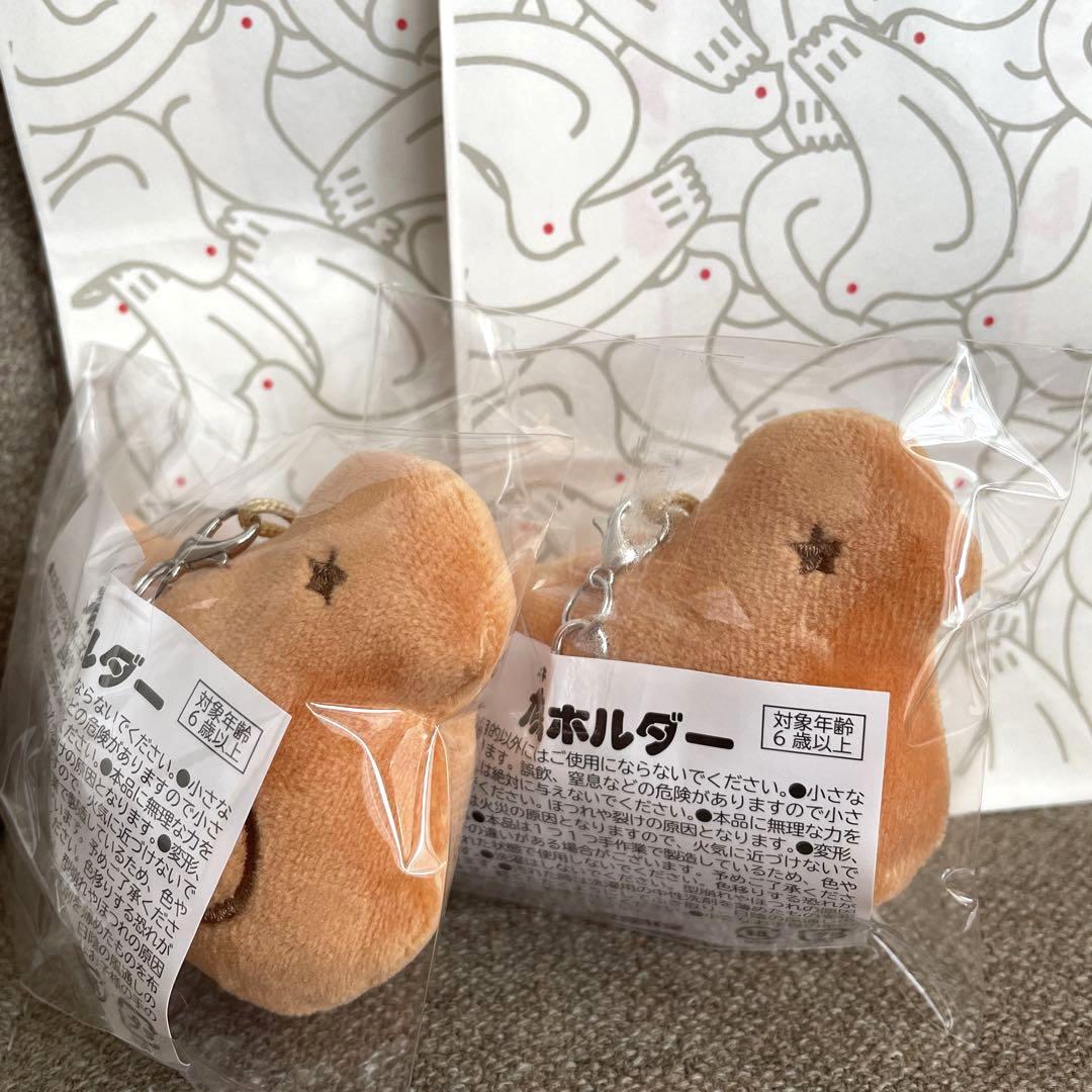 と*る様 ★鳩ホルダー 【3個】★鎌倉豊島屋本店限定 紙袋付き 追記！鳩サブレー もふもふキーホルダー新発売❣️鎌倉 豊島屋