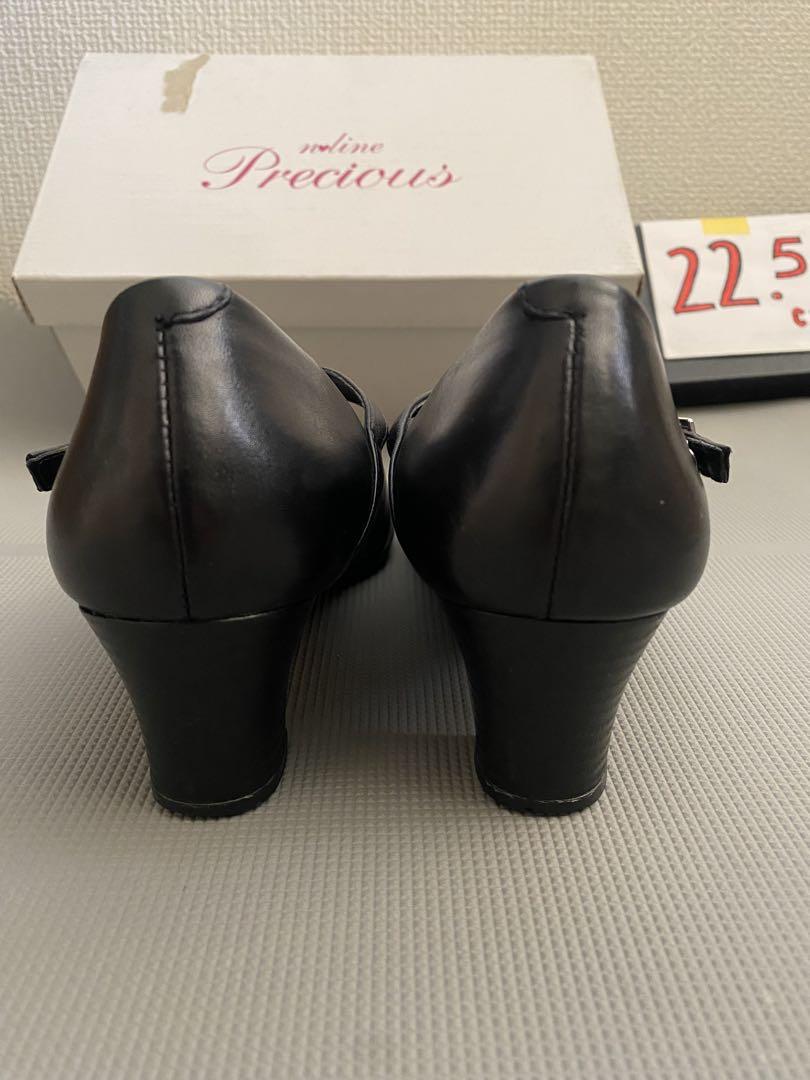 J) Q)洋服の青山 nline Precious 黒リクルートパンプス