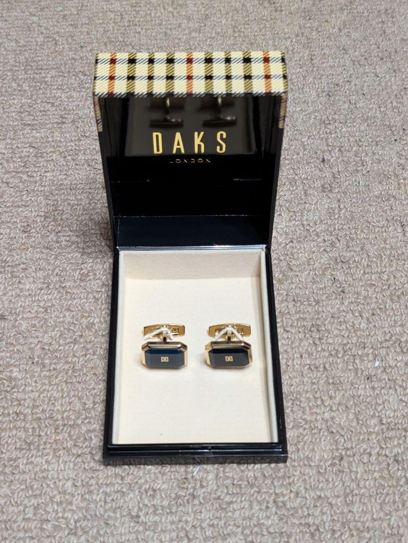 【新品】DAKS カフスボタン ネイビー 長方形