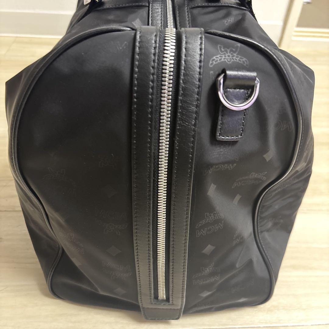 MCM ブラック ナイロン ボストンバッグ