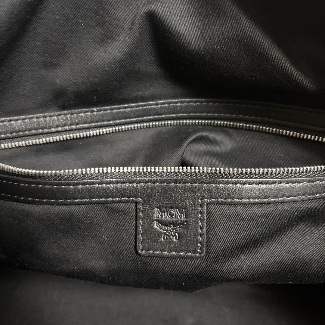 MCM ブラック ナイロン ボストンバッグ