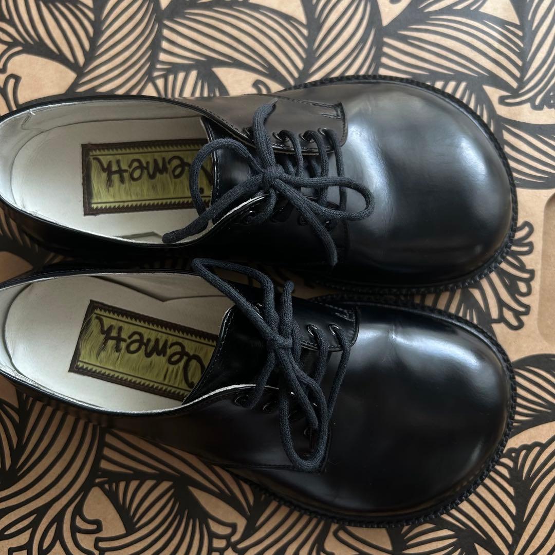 現状渡し NEMETH カモノハシシューズ 黒 23cm ネメス 革靴 本革23cm・NEMETH