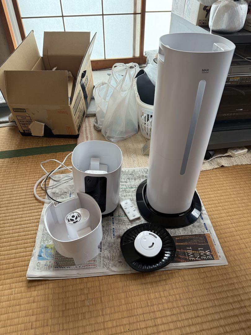 タワー型加湿器 ホワイト リモコン付き　AL-BCO1