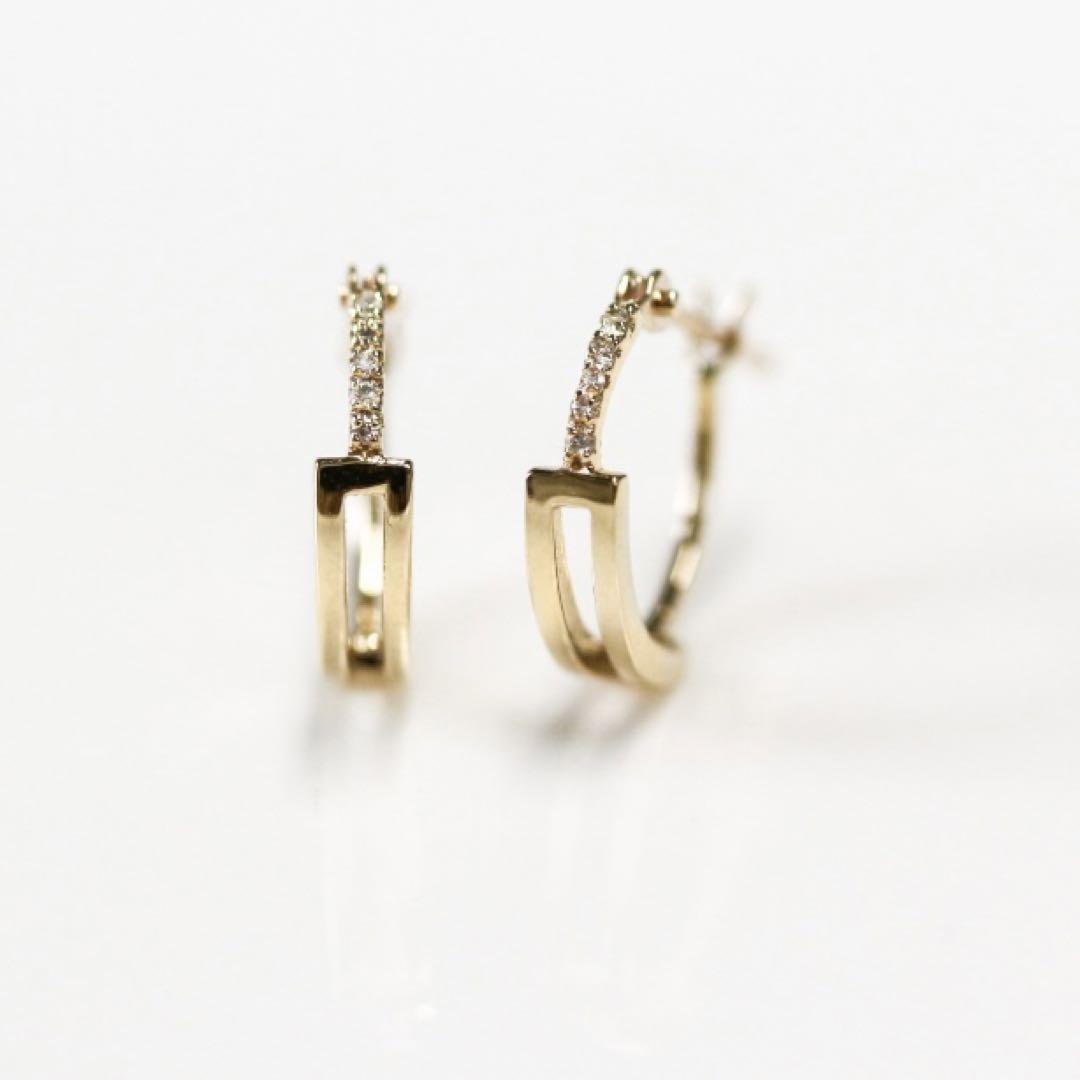 cui-cui Tiny Diamond Hoopピアス【Opera】k10YG