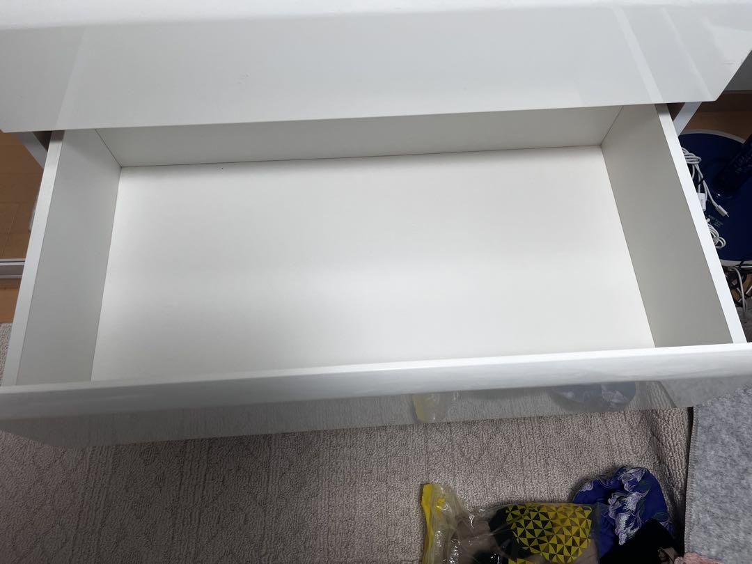 艶加工　白　スライドレール　チェスト