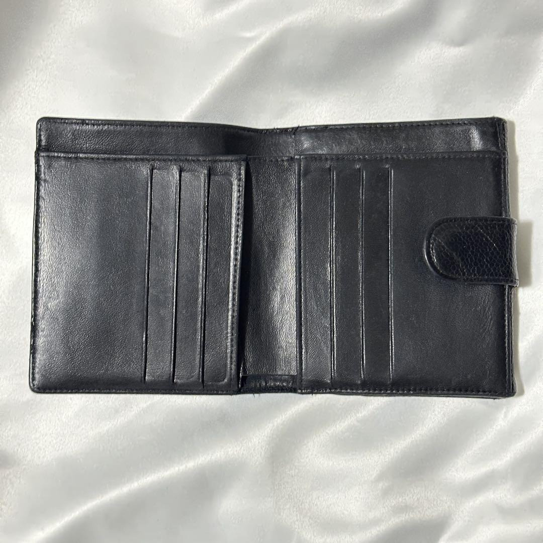 CHANEL シャネル キャビアスキン 二つ折り財布 ココマーク ウォレット