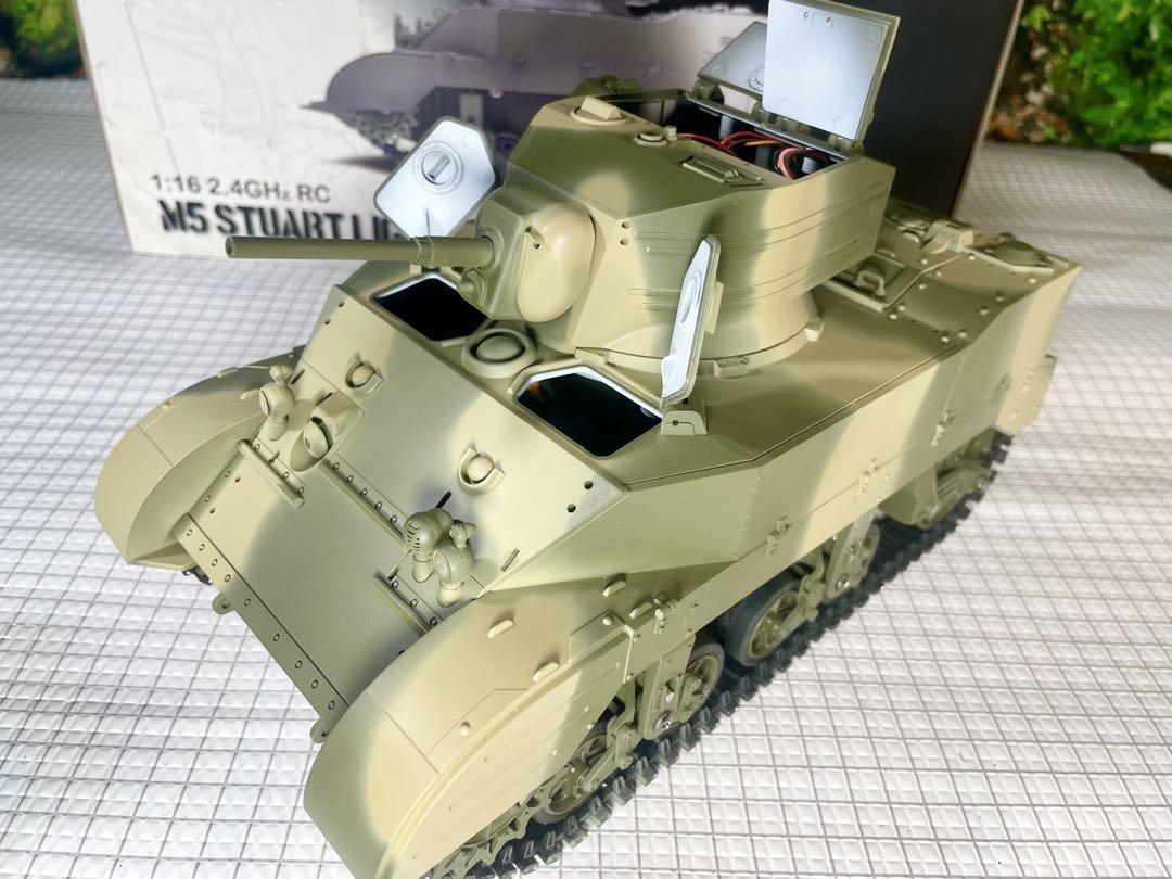 クールバンク1/16迷彩仕様「M5 STUART」軽戦車の新品同様