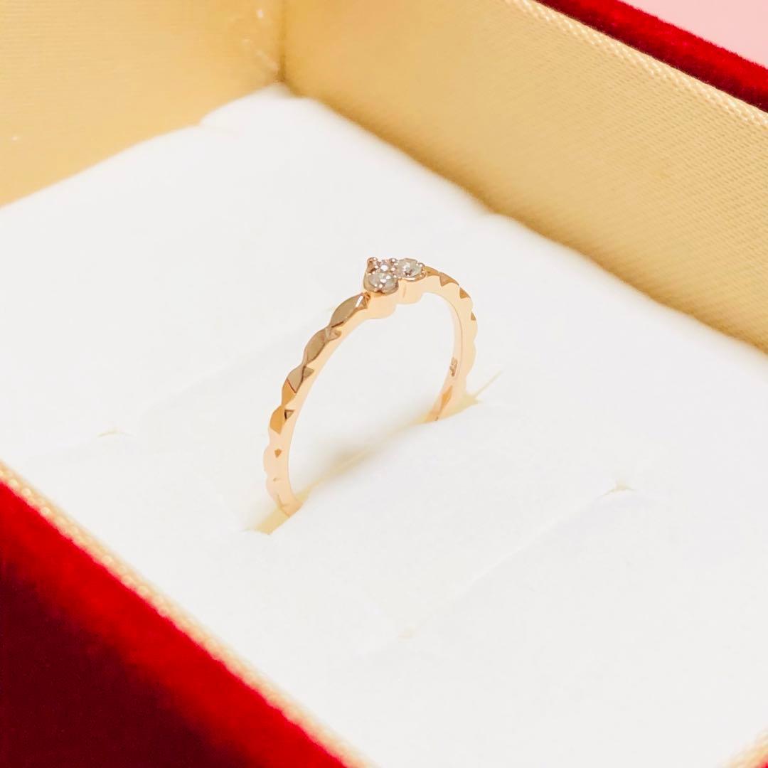 サマンサティアラ K18リング ハート K18PGリング ダイヤモンド - メルカリ