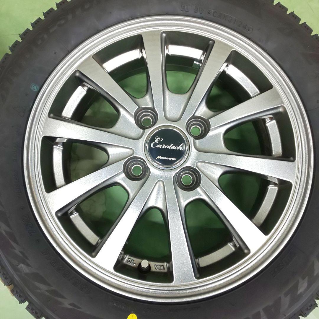 送料無料2024年製新品ブリヂストンVRX2 155/65R14×中古ホイールD