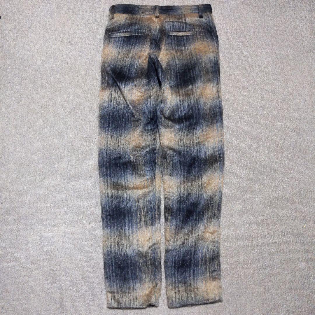 RYU　shaggy tapered pants　brown　チェックパンツ