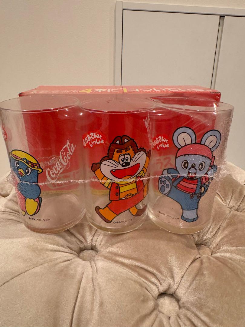 未使用】にこにこぷん グラス セット コカコーラ おかあさんといっしょ 