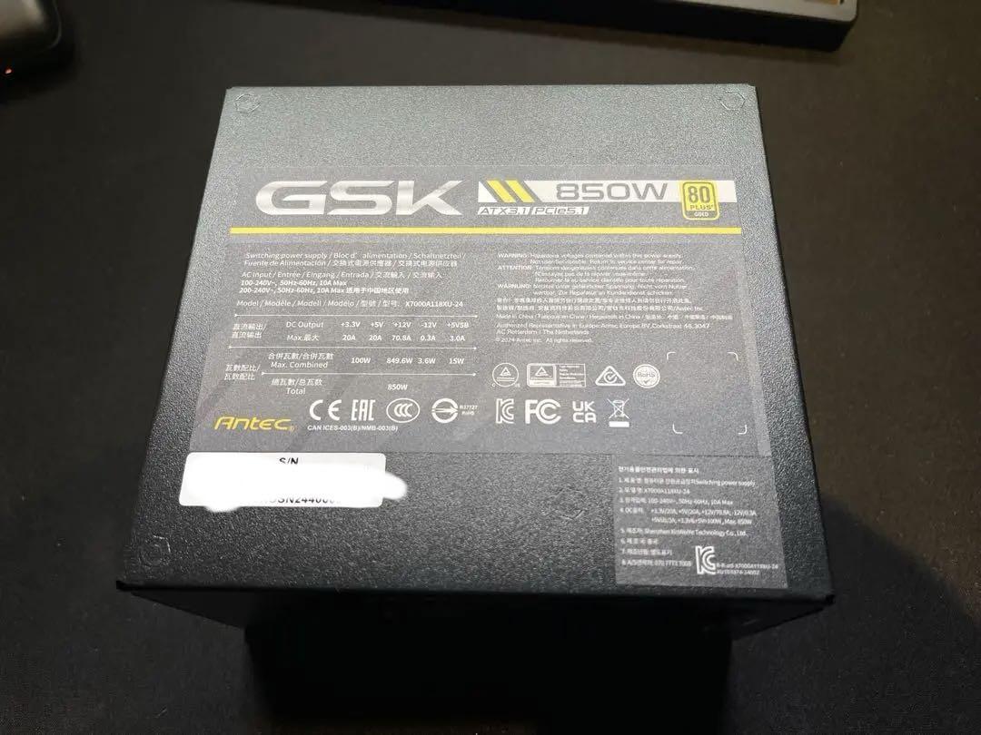 美品 Antec GSK Gold 850W 電源ユニット