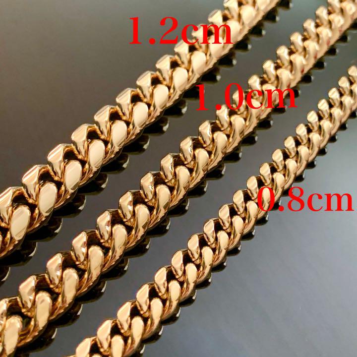 幅8mm サージカルステンレスネックレス  CZダイヤ喜平チェーンアレルギー対応